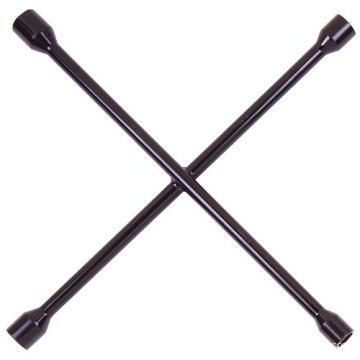 Black 14" Metric 4-Way Lug Wrench